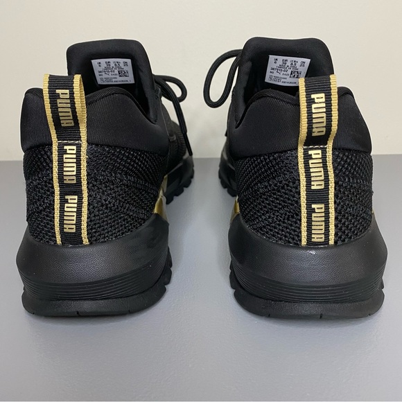 Puma Venus Black & Gold Soft Foam Optimal Comfort Women’s Sneakers - Picture 5 of 13